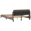 vidaXL Bettgestell "Dover" Cappuccino-Braun 120x200 cm Kunstleder