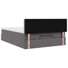 vidaXL Ottoman-Bett mit Matratze Grau 140x190 cm Kunstleder