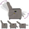 vidaXL Elektrischer Massagesessel mit Aufstehhilfe Taupe Stoff