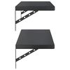 vidaXL Wandregale 2 Stk. 100x30 cm Schwarz Edelstahl