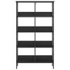 vidaXL B&uuml;cherregal Schwarz Eichen-Optik 82 x 32 x 144,5 cm