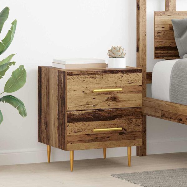 vidaXL Nachttisch Altholz 40 x 35 x 47,5 cm Holzwerkstoff