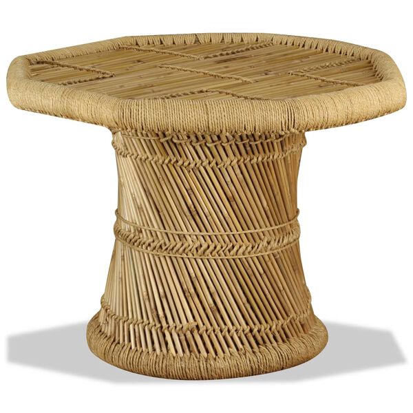 vidaXL Couchtisch Bambus Achteckig 60x60x45 cm