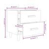 vidaXL Nachttische 2 Stk. Grau Sonoma 40x35x47,5 cm
