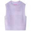Kinder-Pulloverweste Gestrickt Helllila 92