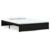 vidaXL Massivholzbett Schwarz 140x200 cm