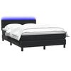 vidaXL Boxspringbett mit Matratze & LED Schwarz 160x210 cm Samt
