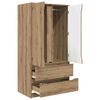 vidaXL Schrank mit T&uuml;r Artisan-Eiche 79,5 x 49 x 156 cm Holzwerkstoff