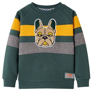 vidaXL Kinder-Sweatshirt Dunkelgr&uuml;n 104