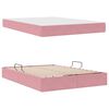 vidaXL Aufbewahrungsbett mit Matratze Rosa 140 x 190 cm Samt