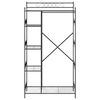 vidaXL Offener Kleiderschrank Schwarz 101 x 43 x 188 cm Stahl