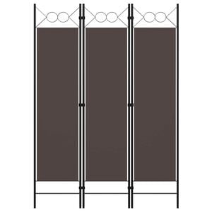 vidaXL 3-tlg. Raumteiler Braun 120 x 180 cm