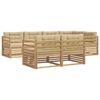 vidaXL Outdoor-Sofagarnitur 7 stk. Wei&szlig; und Beige Polyester
