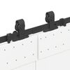 vidaXL Schiebet&uuml;rbeschlag-Set 366 cm Stahl Schwarz