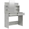 vidaXL Schminktisch-Set Betongrau 96x40x142 cm