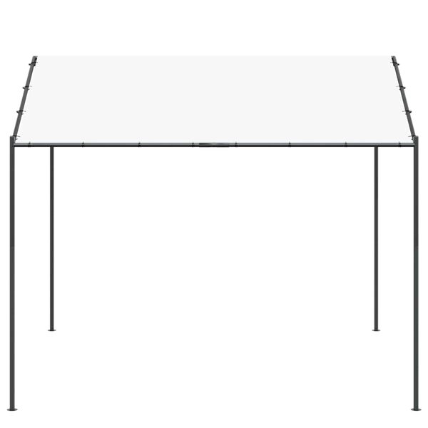 vidaXL Pavillon Wei&szlig; 4 x 4 x 2,6 m Stahl und Polyester