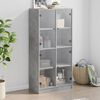 vidaXL Highboard mit T&uuml;ren Betongrau 68x37x142 cm Holzwerkstoff