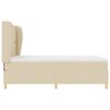 vidaXL Boxspringbett mit Matratze Dunkelgrau 90x190 cm Creme Stoff