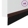 vidaXL Selbstklebende T&uuml;rb&uuml;rstendichtungen 6 pcs Braun 100 cm