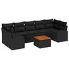 vidaXL Gartensofa-set 8 stk. Schwarz Poly-Rattan