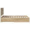 vidaXL Bettrahmen mit Kopfteil Sonoma-Eiche 135 x 190 cm Holzwerkstoff