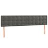 vidaXL Boxspringbett mit Matratze Dunkelgrau 160x200 cm Samt