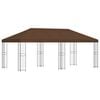 vidaXL Pavillon mit Seitenw&auml;nden 6 x 3 m Braun Polyester und Stahl