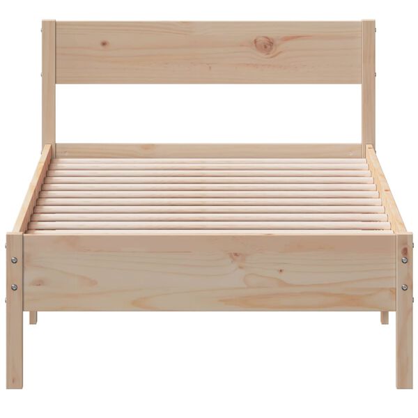 vidaXL Massivholzbett ohne Matratze 75x190 cm Kiefernholz