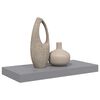 vidaXL Schweberegal Grau 50x23x3,8 cm MDF