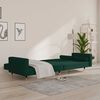 vidaXL Schlafsofa 2-Sitzer mit 2 Kissen Dunkelgr&uuml;n Samt