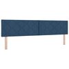 vidaXL Boxspringbett mit Matratze mit Kopfteil Blau 200 x 200 cm Stoff