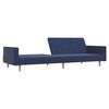 vidaXL Schlafsofa 2-Sitzer Blau Stoff