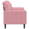 vidaXL 2-Sitzer-Sofa mit Zierkissen Rosa 140 cm Samt