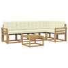 vidaXL Outdoor-Sofagarnitur 6 stk. Wei&szlig; und Creme