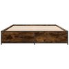 vidaXL Bettgestell R&auml;uchereiche 120x190 cm Holzwerkstoff und Metall