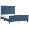 vidaXL Bettgestell ohne Matratze Dunkelblau 140x200 cm Samt