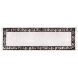 vidaXL Teppich Waschbar 80x300 cm Hellbeige Rutschfest