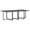 vidaXL Garten Essgruppe 9 pcs Schwarz Stahl