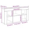 vidaXL Eck-LED-TV-Schrank Altholz 100 x 40 x 50 cm Holzwerkstoff