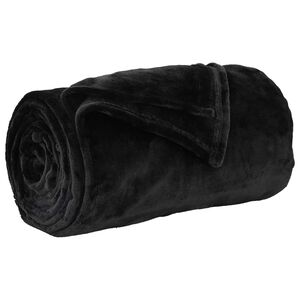vidaXL Wohndecke Schwarz 150 x 200 cm 0.78 kg Fleece