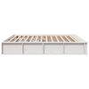 vidaXL Bettrahmen Wei&szlig; 200 x 200 cm Massives Kiefernholz