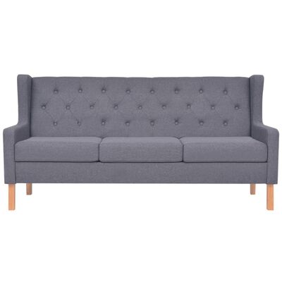vidaXL 3-tlg. Sofa-Set Stoff Grau