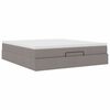 vidaXL Ottoman-Bett mit Matratze Taupe 180x200 cm Stoff