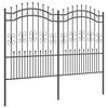 vidaXL Gartenzaun Grau 240 x 202,5 cm Pulverbeschichteter Stahl