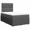vidaXL Boxspringbett mit Matratze Dunkelgrau 120x190 cm Stoff