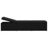 vidaXL Garten Sonnenliegen mit Kissen 3 pcs Schwarz Poly Rattan