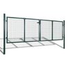 vidaXL Zauntor Stahl 300x125 cm Gr&uuml;n