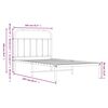 vidaXL Bettgestell mit Kopfteil Metall Schwarz 100x200 cm