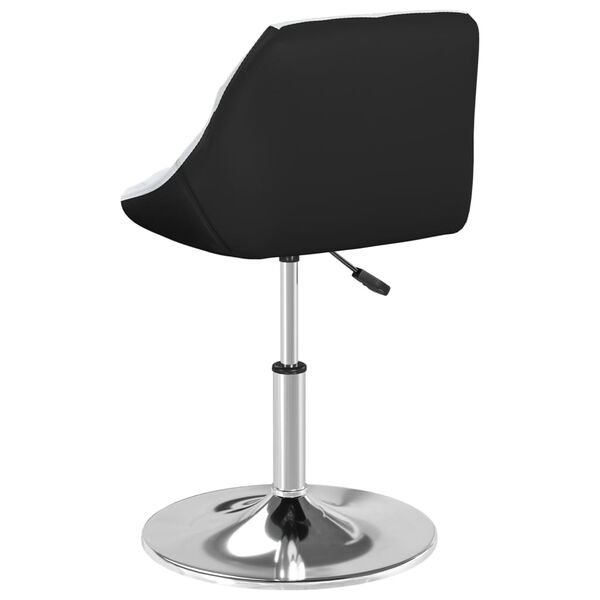 vidaXL Esszimmerstuhl Wei&szlig; und Schwarz Kunstleder