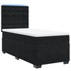 vidaXL Boxspringbett mit Matratze Schwarz 80x200 cm Samt
